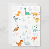 Invitation Dinosaur Rawr 3ème anniversaire de la fête Boy Sto (Dos)