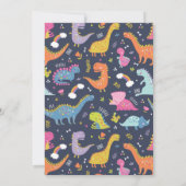 Invitation Dinosaur Roar Boys Anniversaire orange (Dos)