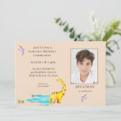 Invitation Dinosaur Roar Thème Jungle Anniversaire (Debout devant)