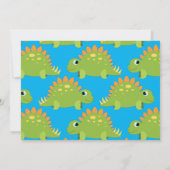 Invitation Dinosaur Stegosaurus Enfants 1er anniversaire Dino (Dos)