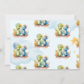 Invitation Dinosaur Stomp Chomp Rawr 1er anniversaire de fête (Dos)