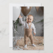 Invitation Dinosaur Stomp Chomp Rawr 1er anniversaire de fête (Dos)