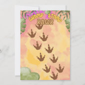 Invitation Dinosaur Stomp Chomp Rawr 3e anniversaire fête (Dos)