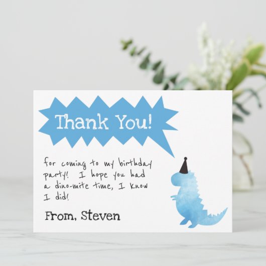 Invitation Dinosaur Stomp et Chomp Jeu d'anniversa (Debout devant)