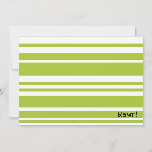 Invitation Dinosaur Stomp et Chomp Premier anniver (Dos)