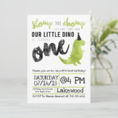 Invitation Dinosaur Stomp et Chomp Premier anniver (Debout devant)