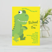 Invitation Dinosaur T-rex Enfants 1er anniversaire Dino Party (Debout devant)