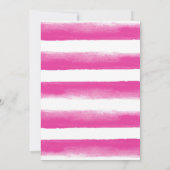 Invitation Dinosaur T-Rex Pool Party Fille rose Anniversaire (Dos)