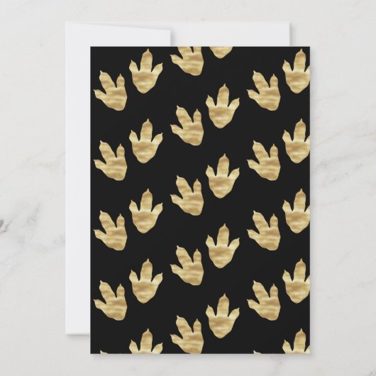 Invitation Dinosaur Thème Anniversaire (Dos)