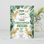 Invitation Dinosaur Thème Anniversaire (Debout devant)