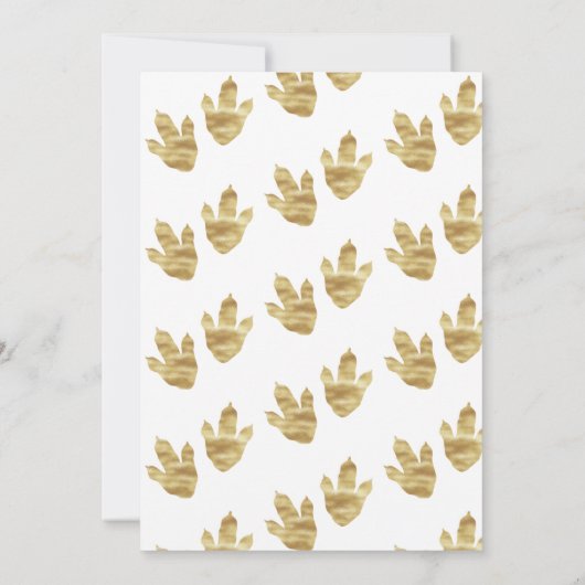 Invitation Dinosaur Thème Anniversaire (Dos)