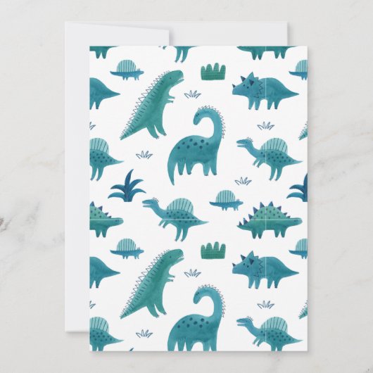 Invitation Dinosaur Theme Birthday Party (Dos)