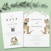 Invitation Dinosaur Thème de la verdure Mariage