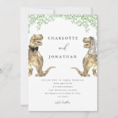 Invitation Dinosaur Thème de la verdure Mariage (Devant)