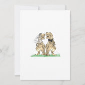 Invitation Dinosaur thème Fleur sauvage Mariage (Dos)