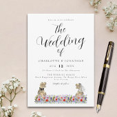 Invitation Dinosaur Thème Fleur sauvage Mariage