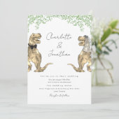 Invitation Dinosaur Thème Mariage (Debout devant)