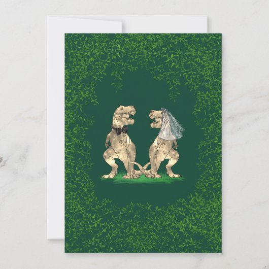 Invitation Dinosaur Thème Mariage (Dos)