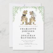 Invitation Dinosaur Thème Mariage (Devant)