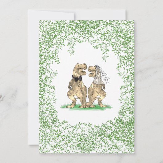 Invitation Dinosaur Thème Mariage (Dos)