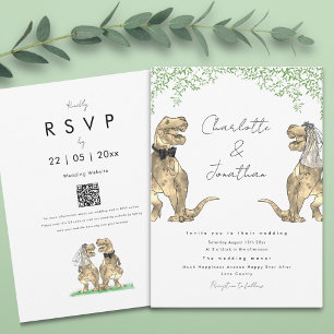 Invitation Dinosaur Thème Mariage
