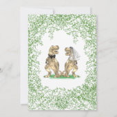 Invitation Dinosaur Thème Mariage (Dos)