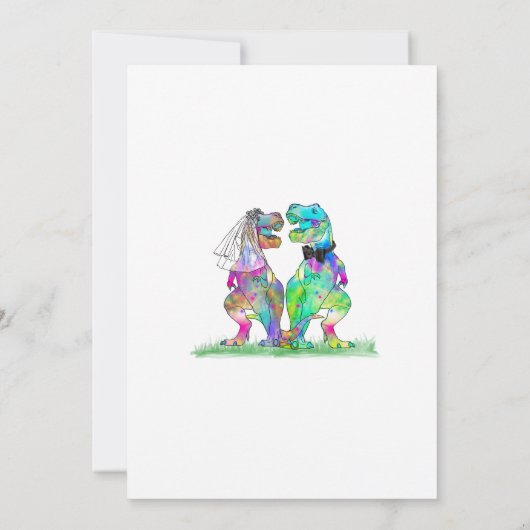 Invitation Dinosaur Thème Mariage (Dos)