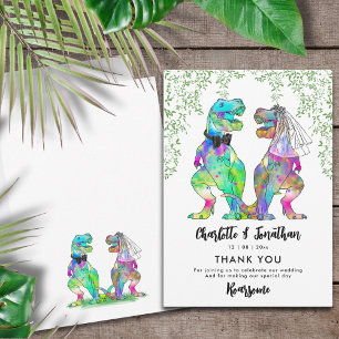 Invitation Dinosaur Thème Mariage Merci