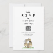 Invitation Dinosaur Thème Mariage QR Code (Dos)