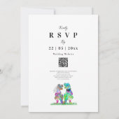 Invitation Dinosaur Thème Mariage QR Code (Dos)