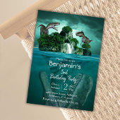 Invitation Dinosaur thème moderne 3ème anniversaire