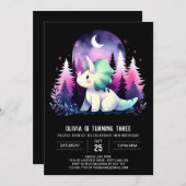 Invitation Dinosaur Triceratops moderne Anniversaire (Devant / Derrière)