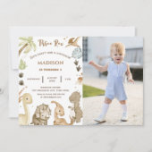 Invitation Dinosaur Trois Rex 3ème Anniversaire Photo (Devant)
