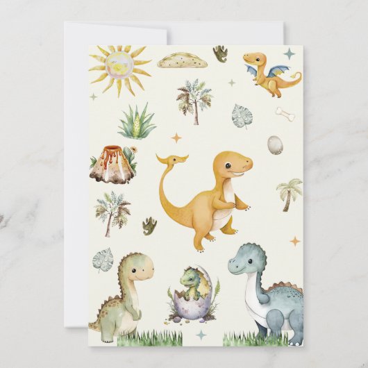 Invitation Dinosaur Two Rex Boy (Dos)