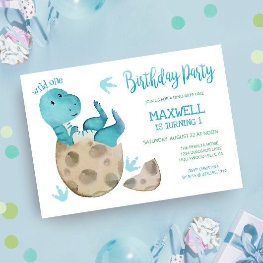 Invitation Dinosaur Tyrannosaurus Rex Boy Anniversaire