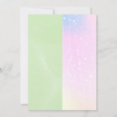 Invitation Dinosaur Unicorn Fête de révélation de genre garço (Dos)