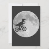 Invitation Dinosaur Vélo et Lune rétro 80s Dino (Devant)