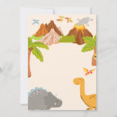 Invitation Dinosaur Volcano Birthday Party (Dos)