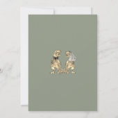 Invitation Dinosaur Wedding Elegant Sage Green (Dos)