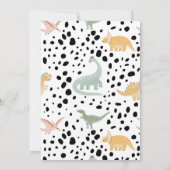 Invitation Dinosaur Wild Un 1er anniversaire fête (Dos)