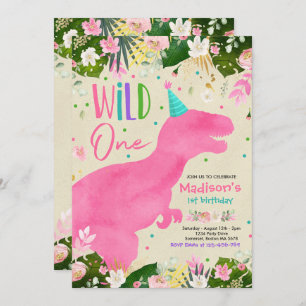 Invitation Dinosaur Wild Un Anniversaire Dinosaur Rose Annive