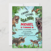 Invitation Dinosaur World Anniversaire de enfant Party (Devant)