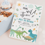 Invitation Dinosaur Young Wild Et Trois 3e Fête D'Anniversair<br><div class="desc">Dinosaur Young Wild and Three 3rd Birthday Party Invitation Tous les modèles sont © PIXEL PERFECTION PARTY LTD</div>