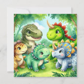 Invitation dinosaure (Devant)