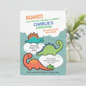 Invitation Dinosaure (Debout devant)