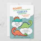 Invitation Dinosaure (Devant)