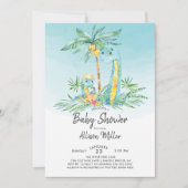 Invitation Dinosaure à couver mignon bébé garçon douche Invit (Devant)