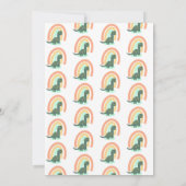 Invitation Dinosaure à la main Arc-en-ciel fête d'anniversair (Dos)