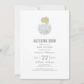 Invitation Dinosaure à l'éclosion bientôt dans le Baby shower (Devant)