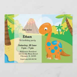 Invitation Dinosaure adorable